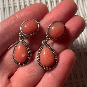 Clip on dangle earrings